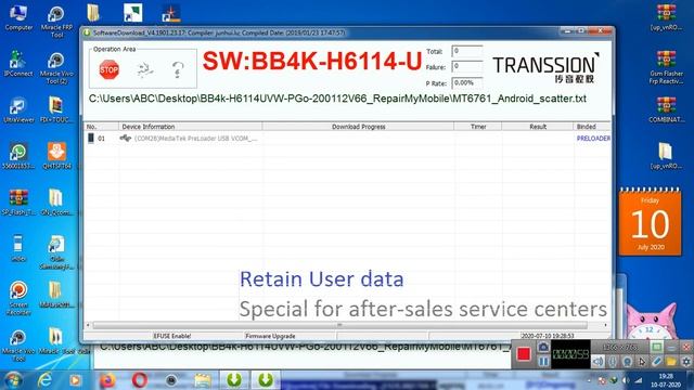 Tecno Spark Go Plus BB4K FLASHING TOOL 100% DONE