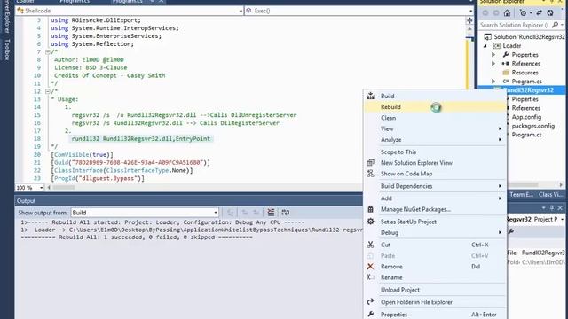 Whitelist Bypass Techniques(loading assemblley under Rundll32 - Regsvr32) смотреть онлайн