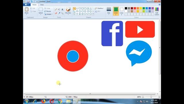 MS Paint में WhatsApp Facebook Chrome ICON बनाए смотреть онлайн