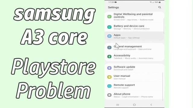 Samsung A3 Core Play Store Problem Fix || Not downloading Apps Problem смотреть онлайн