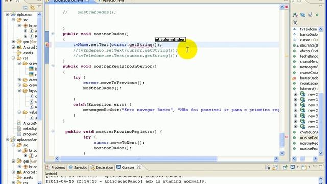 aula 3733 android - Cursor getColumnIndex moveToPrevious moveToNext.avi смотреть онлайн