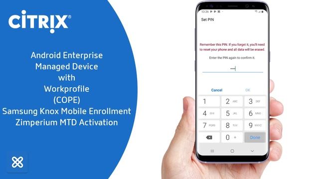 Citrix Endpoint Management DEMO - Android Enterprise Managed Device Workprofile, Samsung KME, MTD. смотреть онлайн