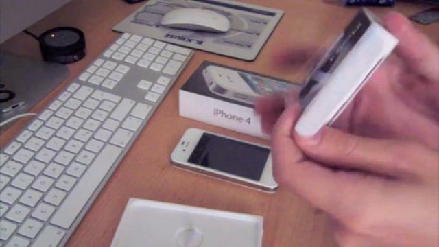 iPhone 4 white + iPhone Dock unboxing смотреть онлайн