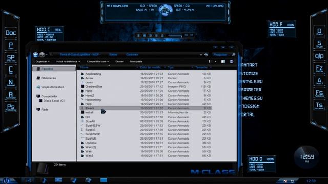 Tema M-ClassLightBlue + extras (win7) смотреть онлайн