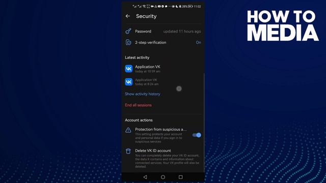 How to Find Account Actions Settings on VK app on Android or iphone IOS смотреть онлайн