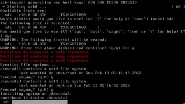 Installing Alpine Linux 3.15 on Pentium 100Mhz | Real Time Full