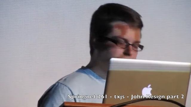 Springnet 261 - txjs - John Resig - part 2 of 2 смотреть онлайн