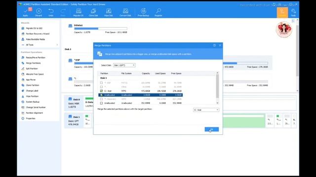 COMBINING TWO NON ADJACENT PARTITIONS WITH RECOVERY PARTITION BETWEEN IN WINDOWS 10 FREE смотреть онлайн