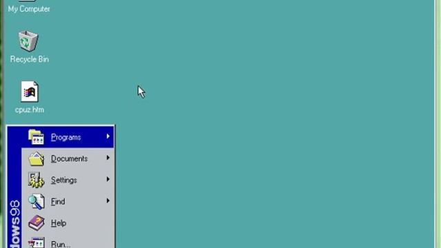Windows 98 Lite in Bochs Emulator CPUZ Testing смотреть онлайн