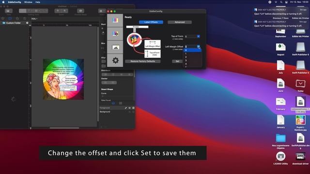 Print from MAC with Swift Publisher with Eddie Edible Ink Printer смотреть онлайн