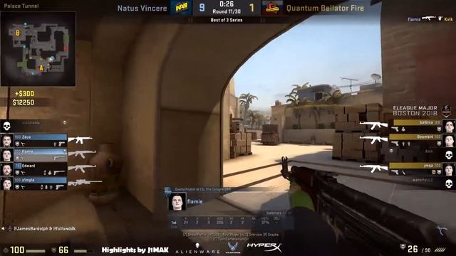 [POV] Na'Vi flamie vs QB Fire at ELEAGUE Major 2018 Quarter-Final w/ Comms смотреть онлайн