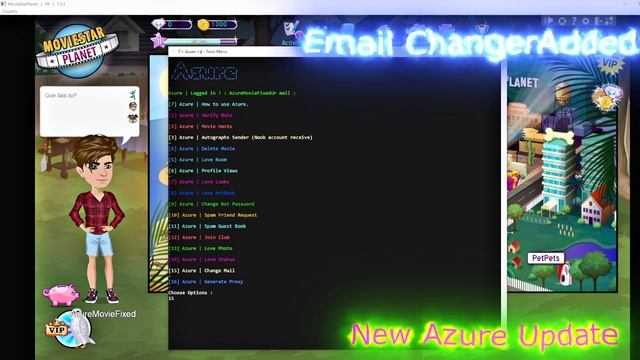 Azure | MovieStarPlanet Tool / Hack 15 options + Spawning | Fames , Starcoins & Liker | смотреть онлайн