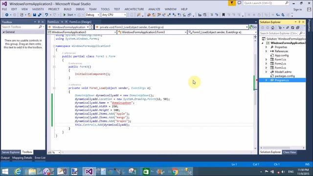 Dynamically add DomainUpDown ,SelectedItemChanged Example смотреть онлайн