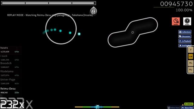 Reimu-Desu | yanaginagi - Tokohana [Insane] HDDT SS 372pp #1 смотреть онлайн