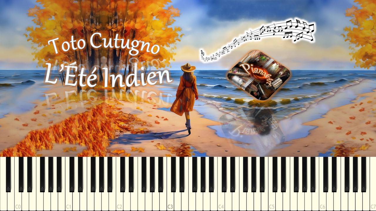 L`Été Indien (Toto Cutugno, Joe Dassin) piano tutorial [НОТЫ + MIDI] смотреть онлайн