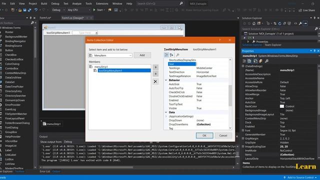 create menubar in windows form application in c# .net смотреть онлайн