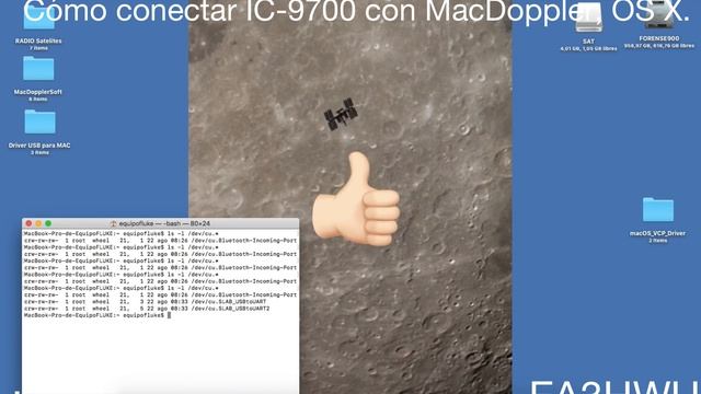 EA3HWU como conectar Icom IC-9700 con MacDoppler para seguimiento de satélites. смотреть онлайн