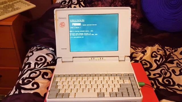 Windows 3.1 startup on a Toshiba T1910CS laptop смотреть онлайн