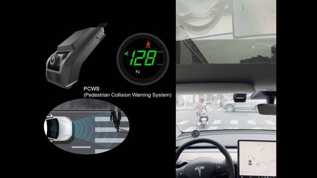 ADAS Alarm Head Up Display dashboard HUD Universal car GPS Speedometer for Ai Dashcam and DVR смотреть онлайн