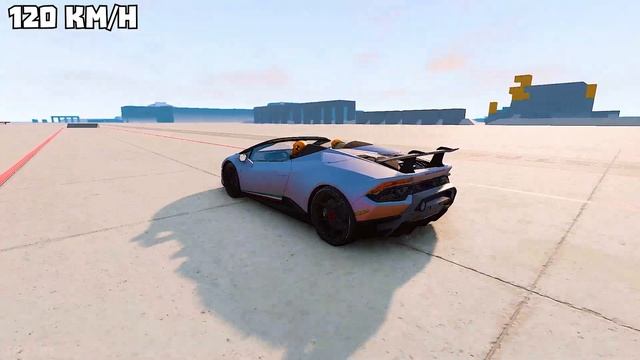 Lamborghini Huracan Performante Spyder vs Jersey barrier 💥 400 KM/H 💥 BeamNG.Drive CRASH test смотреть онлайн