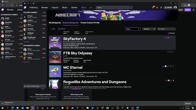 HOW TO DOWNLOAD AND PLAY MODPACKS THROUGH TWITCH APP 2020! смотреть онлайн