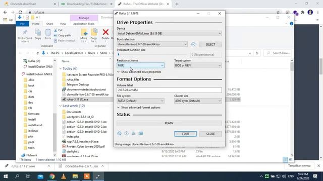 How to create Clonezilla Bootable with Rufus | Cara membuat bootable Clonezilla dengan Rufus смотреть онлайн