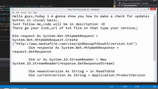 How to make a Check for Updates Button in Visual Studio(Visual Basic-VB) смотреть онлайн