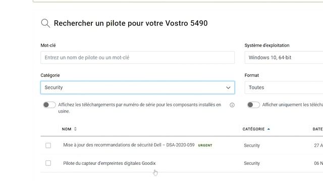 Mettre à jour le pilote du capteur d' empreintes digitales Goodix des systèmes Inspiron et Vostro смотреть онлайн