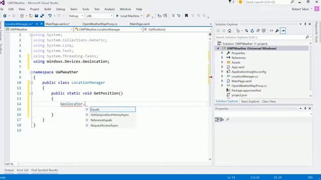 UWP 059 | UWP Weather: Accessing the GPS Location смотреть онлайн