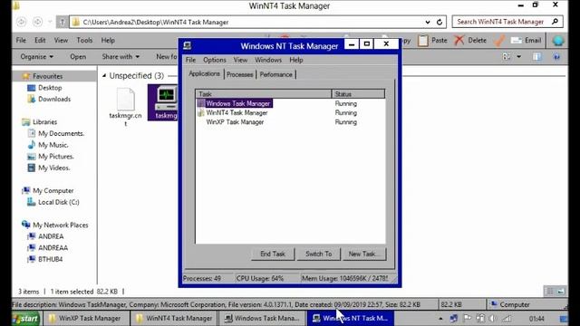 Restore The Windows XP & Windows NT4 Task Manager On Windows 8. смотреть онлайн