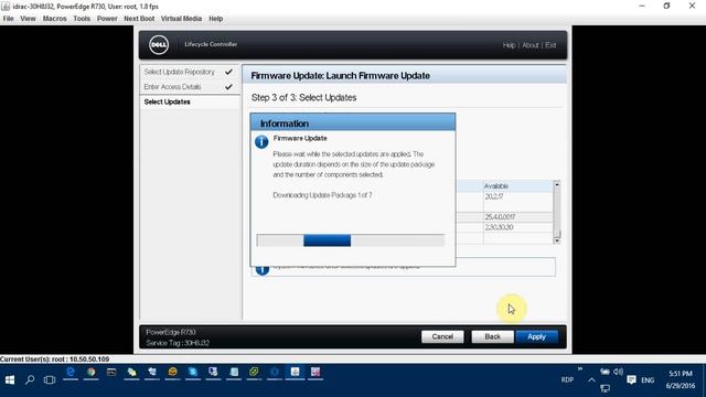 Update Dell Poweredge R730 firmware from FTP смотреть онлайн