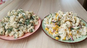 2 ВКУСНЫХ САЛАТА из цветной капусты с майонезом! Быстрые и простые салаты!