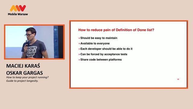 Mobile Warsaw #50 – Maciej Karaś & Oskar Gargas – How to keep your project running смотреть онлайн