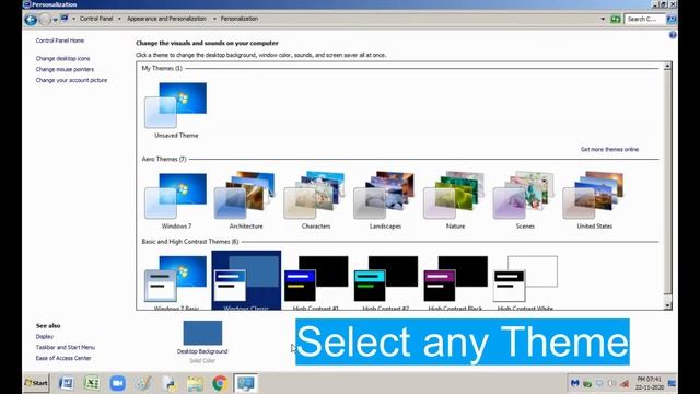 How can I Change Theme of My Desktop. in Pc 2021. (Easy) Method. смотреть онлайн