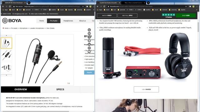 Boya BY-M1 vs Focusrite Scarlett Solo Studio смотреть онлайн