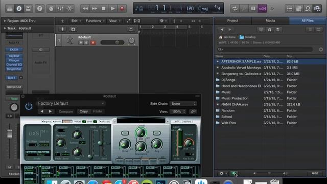 How to send a sample to the piano roll: Logic X смотреть онлайн