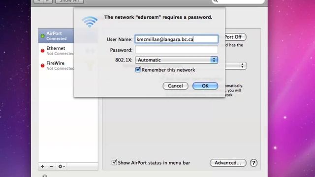 Langara College: Mac OS 10.6 eduroam смотреть онлайн