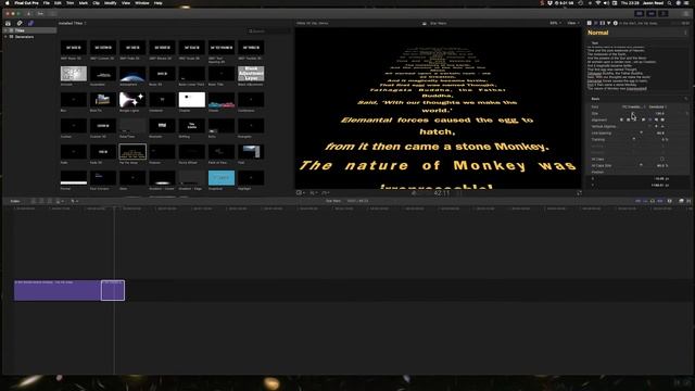 Star Wars Style Title Scroll - Final Cut Pro Tutorial смотреть онлайн