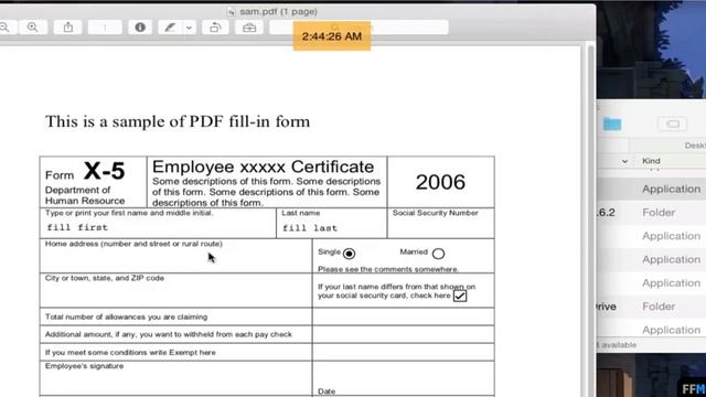 Check Radio Buttons in Fillable PDF using Preview Free on Mac смотреть онлайн