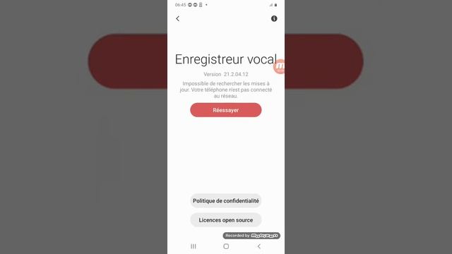 Paramétrages de l'enregistreur vocal et enregistrement sous Androïd смотреть онлайн