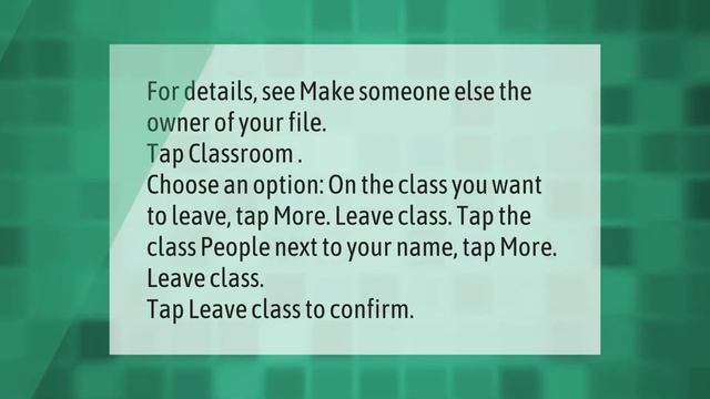 How do I leave a class in Google Classroom on Android? смотреть онлайн