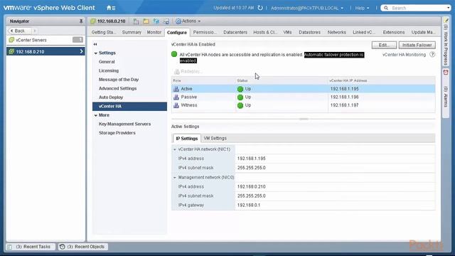 Implementing and Managing vCenter Server Appliance Version 6 5 High Availability смотреть онлайн