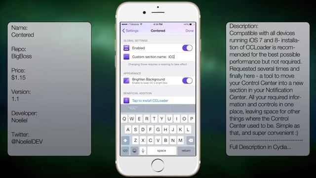 Centered: Add a Control Center Tab to Notification Center on iOS 7 & 8 смотреть онлайн