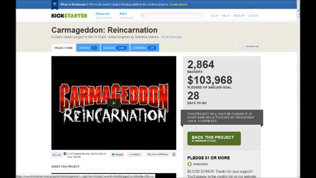 ☕ Carmageddon: Reincarnation Kickstarter! (PC, Mac, PS3, XBOX 360) | A DRINK WITH DENIX смотреть онлайн