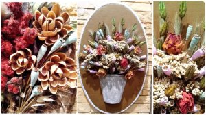 2 Идеи панно из сухоцветов и природных материалов Поделки своими руками