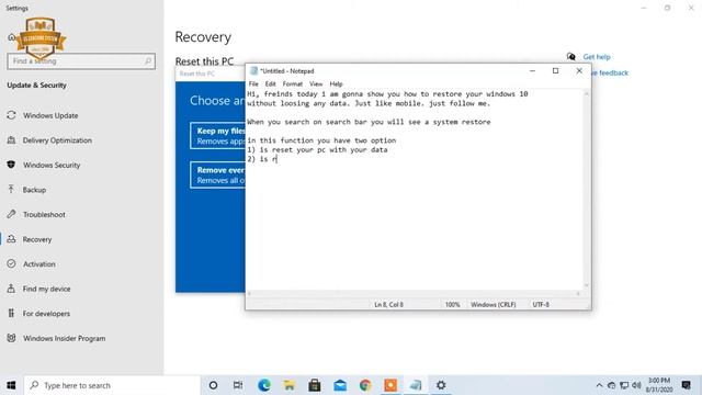 Reset your windows 10 to factory settings without losing data - 2020 смотреть онлайн