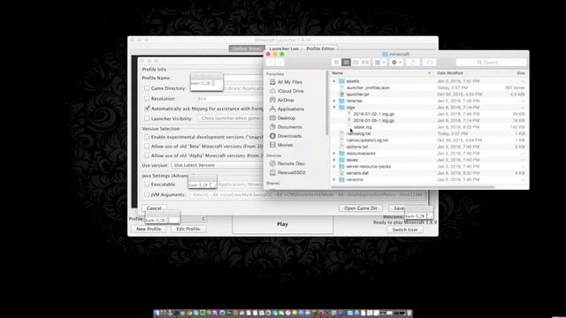 XRAY Chat - Locating Minecraft Log Files on Mac OSX смотреть онлайн
