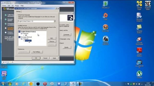 OS: Installation of Windows Server 2003 Enterprise Edition