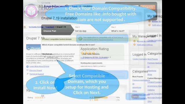 Install Drupal in GoDaddy Hosted Domain or Subdomain смотреть онлайн