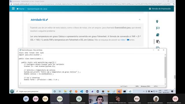 Webconferência 06/05 - Turma Programação Orientada a Objetos смотреть онлайн